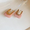 Zinc Alloy Resin Hoop Earrings FS-WG1C3F9-04-1