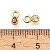 Brass Micro Pave Cubic Zirconia Charms KK-G519-01A-G-3