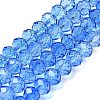 Transparent Painted Glass Beads Strands X1-DGLA-A034-T6mm-A01-2