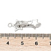 Brass Micro Pave Clear Cubic Zirconia Interlocking Clasps KK-U059-01P-3