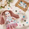 126Pcs 28 Styles Spray Printed Alloy Cabochons MRMJ-AR0001-25-5