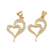Brass Micro Pave Cubic Zirconia Pendants ZIRC-I367-12G-03-1