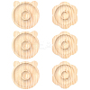 2Pcs 2 Styles Beech Wooden Bangle & Bracelet & Finger Ring & Beads Display Holder Tray AJEW-YW0001-26-1