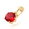 Brass Micro Pave Cubic Zirconia Charms KK-D356-05C-G-2