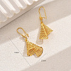 Geometric Brass Hoop Dangle Earrings for Women DB7913-4