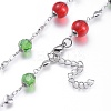 304 Stainless Steel Beaded Necklaces NJEW-K119-33P-A-2