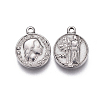 Tarnish Resistant 304 Stainless Steel Coin Charms LS-STAS-F207-07P-2