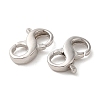 Rhodium Plated 925 Sterling Silver Double Opening Lobster Claw Clasps LS-STER-Q187-01B-P-2
