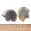 Natural Grey Agate Pendants G-T144-08H-3