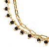 2 Layered Brass Curb Chains Anklets AJEW-AN00311-03-2