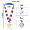 9Pcs 9 Colors Zinc Alloy Medal AJEW-GA0002-90-2