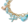 Natural White Jade Chip Beads Bracelets BJEW-JB13155-01-3