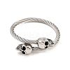 304 Stainless Steel Bangles for Men Women BJEW-H631-05C-AS-4