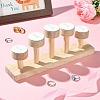 High and Low 5-Slot Wood Ring Display Riser Racks ST-CJ0034-04-5