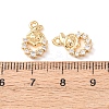 Brass Micro Pave Clear Cubic Zirconia Pendants KK-A284-17B-G-3