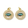 Brass Micro Pave Cubic Zirconia Pendants KK-A197-10G-1