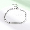 304 Stainless Steel Rhinestone Cup Chain Bracelets BJEW-G753-02P-03-2