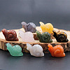 Natural Gemstone Carved Healing Snail Figurines PW-WG73310-04-1