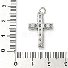 Rack Plating Brass Micro Pave Cubic Zirconia Pendants KK-K392-17A-P-3
