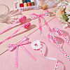 5 Rolls 5 Styles Polyester Awareness Ribbon Printed Grosgrain Ribbon OCOR-PH0005-33-4
