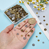 360Pcs 12 Styles Tibetan Style Alloy Flower Bead Caps TIBE-ME0001-07-3