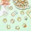 36Pcs 18 Styles Alloy Enamel Pendants ENAM-YW0005-12-1