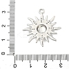 Brass Micro Pave Clear Cubic Zirconia Pendants KK-G548-01C-P-3