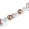 Glass and Acrylic and Imitation Pearl and Rhinestone Beads Strands MAK-T011-06D-3