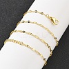 Brass Dapped Chains Necklaces for Women NJEW-D302-23G-1