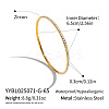 304 Stainless Steel Rhinestone Plain Bangles for Women AF6999-2-2