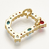 Brass Micro Pave Cubic Zirconia Golden ZIRC-S061-64D-2