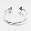 Tarnish Resistant 304 Stainless Steel Cuff Bangles LS-BJEW-N0028-02P-3