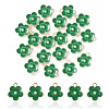 Light Gold Plated Alloy Enamel Pendants ENAM-YW0002-20F-1