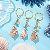 Natural Shell Pendant Keychains KEYC-JKC01094-04-2