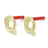 Rack Plating Alloy Stud Earrings Finding EJEW-B030-02G-1