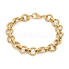 304 Stainless Steel Rolo Chain Bracelets for Women Men BJEW-F488-44G-4