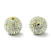 Half Drilled Czech Crystal Rhinestone Pave Disco Ball Beads RB-A059-H12mm-PP9-238-1