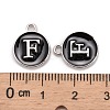 Platinum Plated Alloy Charms ENAM-S118-02F-P-3