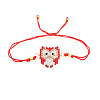 Fashion Owl Glass Seed Bead Link Adjustable Bracelets VY0389-2-3