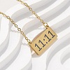 304 Stainless Steel Number 11:11 Pendant Necklaces NJEW-NH0002-01G-06-1