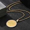 201 Stainless Steel Rhinestone Pendant Necklaces for Women LS-NJEW-U021-06P-2