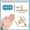 6Pcs Stainless Steel Pin to Pendant Converter FIND-SC0019-08-2