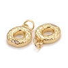 Rack Plating Eco-friendly Brass Micro Pave Clear Cubic Zirconia Charms KK-D072-01G-O-NR-3