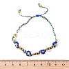 Flower Glass Seed Beaded Braided Bead Bracelets for Women Frineds BJEW-F493-10A-5