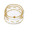 4Pcs Vintage Elegant Imitation Pearl & Bead Beaded Stretch Bracelet Sets for Women BS8727-1-1