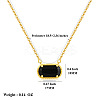 304 Stainless Steel Pave Cubic Zirconia Oval Birth Stone Pendant Necklaces for Women FS-WGC2097-09-1