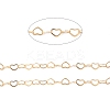 Non-Tarnish Brass Flat Heart Link Chains CHC-M023-05G-2