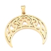 304 Stainless Steel Hollow Pendants STAS-P321-04G-1