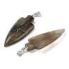 Natural Labradorite Arrowhead Pendants G-Z095-03P-2