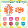 8Pcs Orange Silicone Wine Glass Charms AJEW-WH00471-02-2